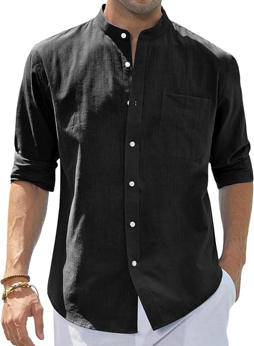 J.VER mens Mmcxll-linen Shirt Button Down Shirt (pack of 1) on Amazon.ae - Price Tracker