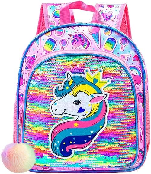 Kids Backpack for Girls, Unicorn Toddler Prechool Bookbag and Lunch Box on Amazon.ae - Price Tracker