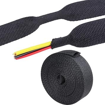 2:1 Ratio Automotive Heat Shrink Braided Sleeve, Cord Protector, Wear-Resistant Fabric Flat Woven Shrinkable Tubing Wires Hoses Protection (3/8"-15ft) on Amazon.ae - Price Tracker