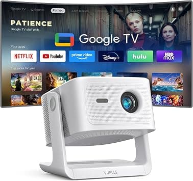 【Official Licensed Google TV/Netflix】4K Smart Projector with WiFi and Bluetooth, VOPLLS 2000 ANSI Outdoor Projectors with Dolby/Auto Focus, Portable Movie Phone Gaming Wifi Proyector for Bedroom/Home on Amazon.ae - Price Tracker