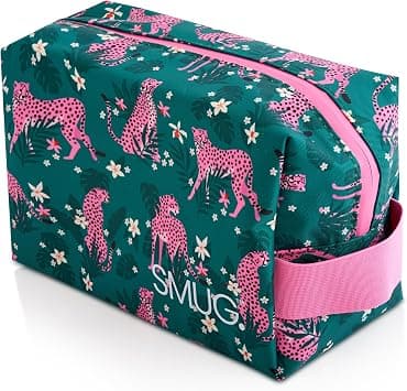 SMUG Toiletry Bag | Waterproof Travel Toiletry Bag for Gym, Shower, Shaving, Cosmetics & Makeup | Small Washbag for Men & Women | Stylish, Spacious & Easy to Clean, Cheetah, One Size, Classic on Amazon - Best Deal Finder