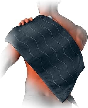 Pure Enrichment PureRelief Pro Far Infrared XL Heating Pad - Muscle Relief for Back, Neck, Shoulder, & Knee Pain in Athletes, 4 Heat Settings, Dry/Moist Heat, 12” x 24” Extra-Large Size (Iron Gray) - Amazon.ae Price Tracker