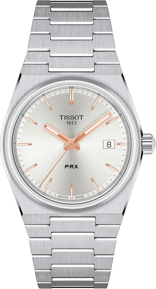 Tissot Unisex PRX 35mm 316L Stainless Steel case Quartz Watch, Grey, Stainless Steel, 11 (T1372101103100) on Amazon.ae - Price Tracker