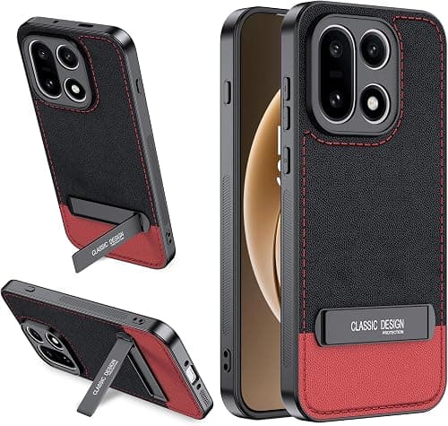 Lemxiee Case for OnePlus 15 Case with Stand, Foldable, Non-Slip, Anti-Fingerprint, Soft Silicone + PU Leather + Metal Stand on Amazon.ae - Price Tracker