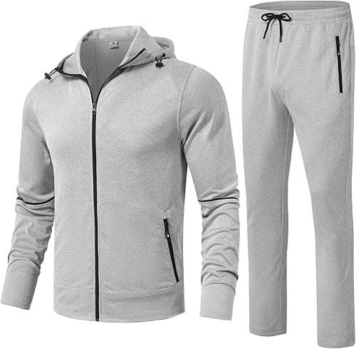 TBMPOY Men's Tracksuits Hoodied 2 Piece Track Suits Set Full Zip Up Warm Jogging Sports Sweatsuits on Amazon.ae - Price Tracker