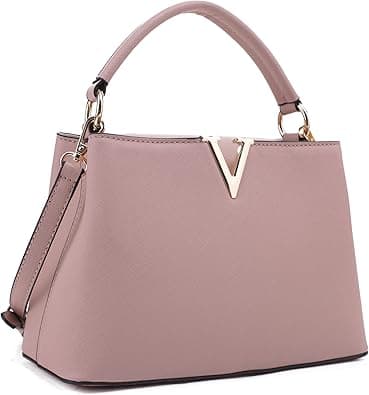 EVVE Women's Small Satchel Bag Classic Top Handle Purses Fashion Crossbody Handbags with Shoulder Strap on Amazon.ae - Price Tracker
