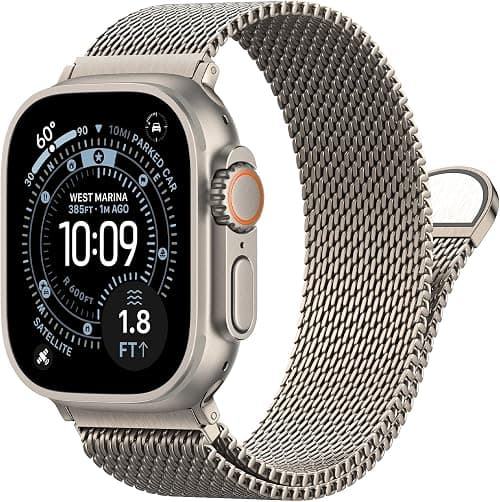 Milanese Mesh Loop Compatible for Apple Watch Band 42mm 41mm 40mm 38mm Men Women,Stainless Steel Metal Magnetic Strap for iWatch Series 11/10/9/8/7/6/5/4/3/2/1 SE 3/2/1 on Amazon.ae - Price Tracker