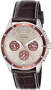 Casio Men's Watch - MTP-1374L-7A1VDF Silver Dial, Brown Band on Amazon.ae - Price Tracker