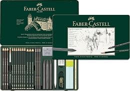 Faber Castell Set Pitt Graphite Pencil Tin 26-Pieces - متتبع أسعار Amazon.sa