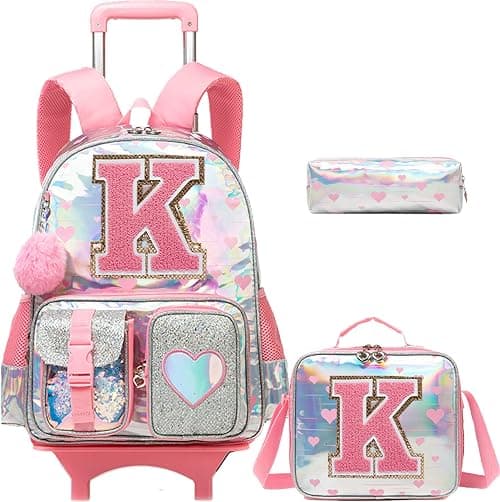 HTgroce Cute Rolling Backpack with Wheel,School Backpack for Kids Girl Roller Schoolbag Wheeled Backpack on Amazon.ae - Price Tracker
