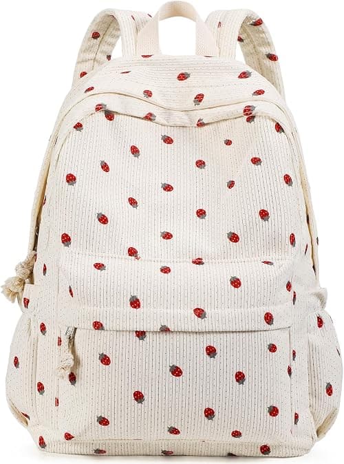 School Backpack for Girls, Corduroy Bookbag with 6X Cute Pin Accessories, Lightweight Laptop Bags for Teens, Women on Amazon.ae - Price Tracker