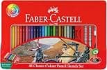 Faber Castell Classic 48-Colors Coloured Pencil in Flat Tin Case - متتبع أسعار Amazon.sa
