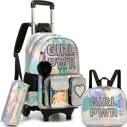 HTgroce Cute Rolling Backpack with Wheel,School Backpack for Kids Girl Roller Schoolbag Wheeled Backpack on Amazon.ae - Price Tracker