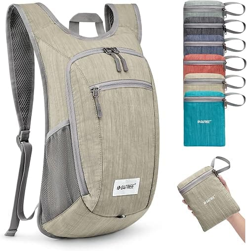 G4Free 10/15L Small Rucksack Foldable Backpack Lightweight Packable Daypack Travel Outdoor Hiking Shoulder Bag على Amazon.ae - متتبع الأسعار