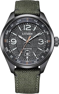 Citizen Men's Eco-Drive Weekender Sport Casual, Gray Stainless Steel Watch, Green Nylon Strap, 3 Hand, Date (Model: AW1837-11H) - Amazon.ae Price Tracker
