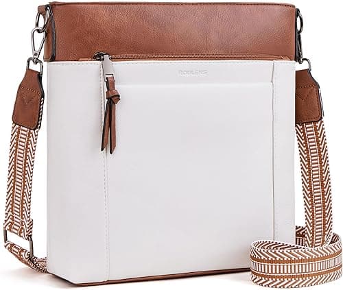 Roulens Crossbody Bags For Women Medium Crossbody Travel Purses with 4 Card Slots Leather Shoulder Handbags on Amazon.ae - Price Tracker