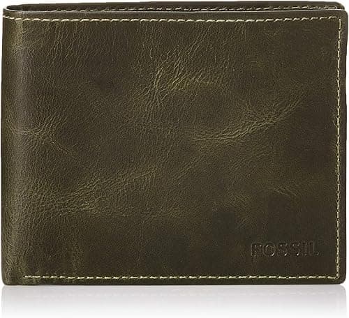 Fossil Men's Derrick Leather RFID-Blocking Large Bifold with Coin Pocket Wallet for Men on Amazon.ae - Price Tracker