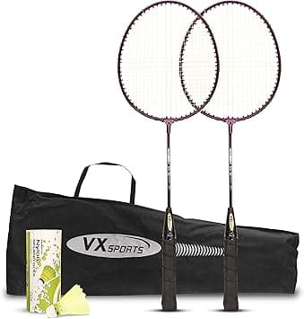 Vector X VXB-10 Aluminum Badminton Racket Pack of 3 Pieces Nylon Shuttles with Full-Cover Set - Amazon.ae Price Tracker