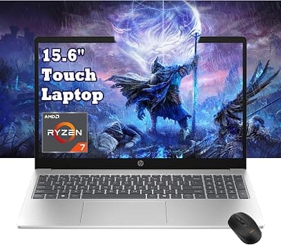 HP Pavilion 15.6" FHD Touchscreen Business Laptop, AMD Ryzen 7 7730U, 16GB RAM, 512GB PCIe SSD, Numeric Keypad, Webcam, Wi-Fi 6, HDMI, Windows 11, W/Mouse على Amazon.ae - متتبع الأسعار