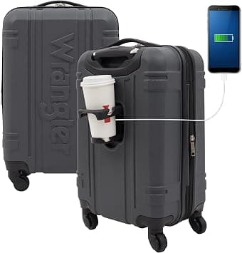 Travelers Club Wrangler Astral Hardside Luggage, Dark Shadow, 20-Inch Carry-On, Dark Shadow, 20-Inch Carry-On, 20" Astral Hardside Carry-on Luggage - Best Deal Finder