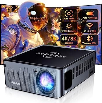 Smart Projector Support 8K/4K Video Decode & Auto Focus & Keystone,Full HD 1080P Theater Projector Outdoor/Home Video Projector,Portable Movie Projector w/Dolby,Two-Way BT Connection,Voice Remote on Amazon.ae - Price Tracker