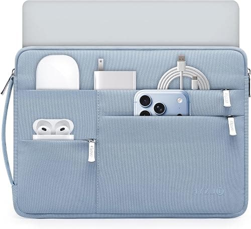 HYZUO 13.3 14 15 16 17 Inch Laptop Sleeve Bag with 3 Front Pockets and Side Handle Compatible with MacBook Pro 13/14/15/16, MacBook Air 13/15, Surface Laptop/Book/Pro, Dell XPS 13/14/15/16/17, A46 on Amazon.ae - Price Tracker