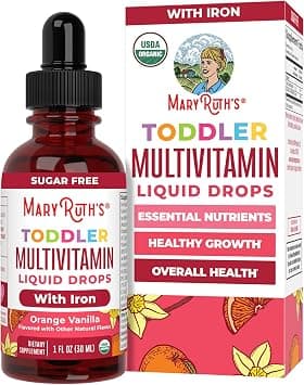 MaryRuth Organics Cocomelon Multivitamin & Multimineral with Iron for Toddlers by | USDA | Sugar Free | Multivitamin Liquid Drops for Kids Ages 1-3 | Immune Support | Vegan | Non-GMO | 1 Fl Oz on Amazon.ae - Price Tracker