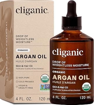 Cliganic USDA Organic Argan Oil, 100% Pure | for Hair, Face & Skin | Natural Cold Pressed Carrier Oil, Imported from Morocco on Amazon.ae - Price Tracker
