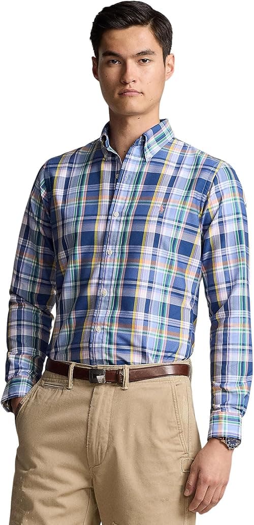 POLO RALPH LAUREN Men's Classic Fit Plaid Oxford Shirt on Amazon.ae - Price Tracker