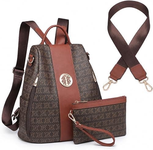 MKP COLLECTION Women Fashion Backpack Purse Multi Pockets Anti-Theft Rucksack Travel Shoulder Bag Handbag Set 2pcs on Amazon.ae - Price Tracker