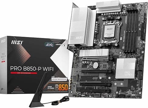 MSI PRO B850-P WiFi Motherboard, ATX - Supports AMD Ryzen 9000/8000 / 7000 Processors, AM5 - DDR5 Memory Boost (8200+ MT/s OC), PCIe 5.0 x16 & 4.0 x16, M.2 Gen5, Wi-Fi 7, 5G LAN على Amazon.ae - متتبع الأسعار