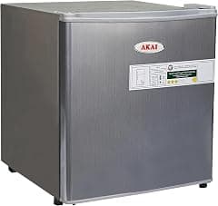 Akai 60L Single Door Compact Mini Refrigerator With Freezer Box, 1 Shelf, Bottle Storage Racks, Built In Condenser, Mini Fridge Best for Kitchen, Bedroom, Office 47Dx45Wx50H Cms, Silver RFMA-K60DS6 - Amazon.ae Price Tracker