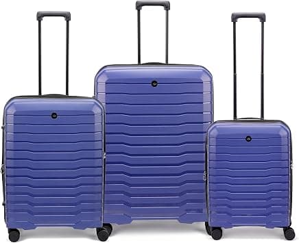 Echolac Lordnorth 3-Piece Blue Luggage Set 55/65/78cm With 4 Double Spinner Wheels, PP Hard Shell, Expandable, Lightweight, TSA Lock For Secure Travel on Amazon.ae - Price Tracker