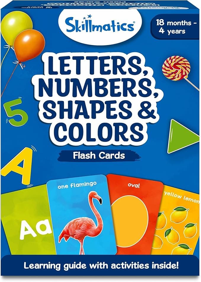 Skillmatics Thick Flash Cards for Toddlers - Letters, Numbers, Shapes &amp; Colors, Montessori Toys, Preschool Learning Activities, Learning Aids, Gifts for Kids Ages 1, 2, 3, 4 Years on Amazon.ae - Price Tracker