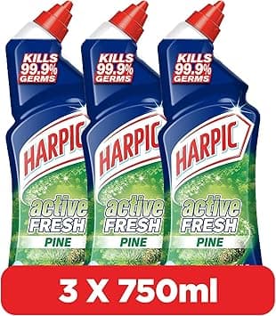 Harpic Active Fresh Toilet Cleaner, Pine Scent, 750ml x 3 - Amazon.ae Price Tracker