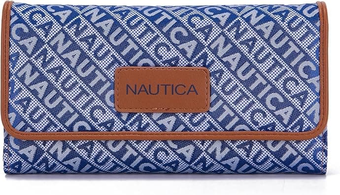 Nautica Women's RFID Blocking Clutch Wallet, Grey, 11 Card Slots, Coin Pocket, ID Window, RFID Protection on Amazon.ae - Price Tracker