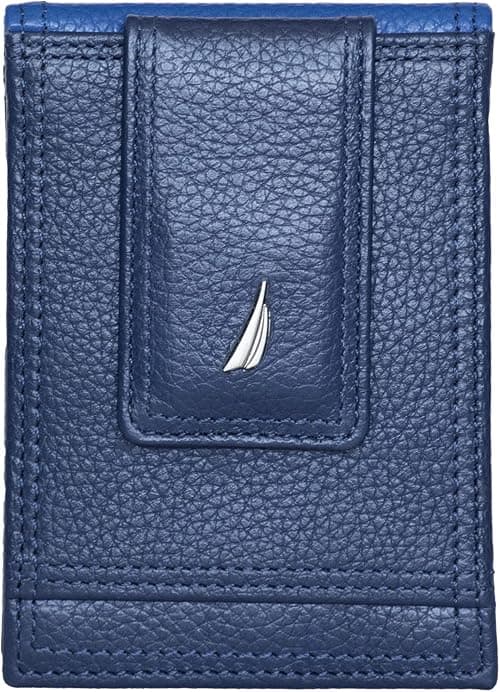 Nautica Men's Genuine Leather Front Pocket RFID Wallet (Available in Smooth or Pebble Grain) on Amazon.ae - Price Tracker