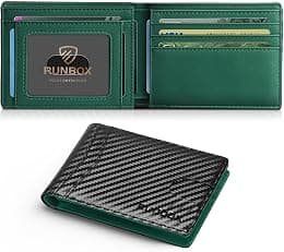 RUNBOX Wallet for Men Slim Credit Card Holder Leather RFID Blocking Small Thin Men's Wallet Bifold Minimalist Front Pocket Large Capacity Gift Box - Amazon.ae Price Tracker
