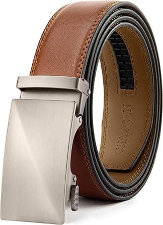 CHAOREN Belts for Men - Mens Belt Leather 1 3/8" for Jeans - Micro Adjustable Ratchet Belt Fit Everywhere on Amazon.ae - Price Tracker