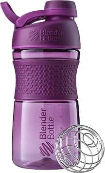 BlenderBottle Sportmixer | Protein Shaker cup | Diet Shaker | Water Bottle | with BlenderBall | 590ml - plum - Best Deal Finder