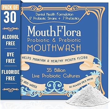 Probiotic & Prebiotic Mouthwash | Dental Health Formulation | 17 Probiotic Strains + 7 Prebiotics | 35 Billion CFUs | Concentrated Powder Formulation | 30 Pack on Amazon.ae - Price Tracker