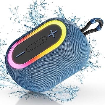 Bluetooth Speaker Wireless with Lights, 2500mAh Battery All Day Playtime, TWS Pairing, BT5.3, Ideal for Outdoor, Pool, Travel, Blue - Amazon.ae Price Tracker