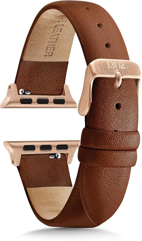 1302 Compatible with Leather Apple Watch Band, 41mm Apple Watch Band Leather, Apple Watch Leather Band 38mm, Brown Apple Watch Band Women, Apple Watch Leather Strap Series 4 - For her on Amazon.ae - Price Tracker