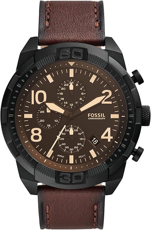 Fossil Men's Bronson Stainless Steel Quartz Dress Chronograph Watch on Amazon.ae - Price Tracker
