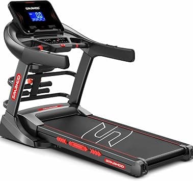 Sparnod Fitness STH-5710/5720/5730 Treadmill for Home Use | 7HP Peak DC Motor | 22% Auto Incline | 1–20 km/h | Foldable | 150kg Capacity على أمازون - دليلك لأفضل العروض