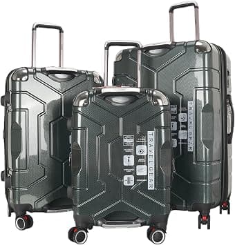 STARGOLD Trolley Luggage Set of 3 PCS Suitcase Bag TPC Hardside 360 Rotating Wheels And Lockable System Travel Luggage TPC42 على Amazon.ae - متتبع الأسعار