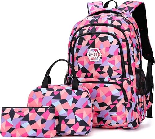 Geometric Print Girls Boys Backpacks for Kids Primary School Bags على Amazon.ae - متتبع الأسعار