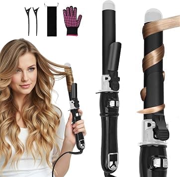Automatic Hair Curler 28mm Auto Curling Iron Large Waves Flat Iron for Hair with Adjustable Temp Advanced Ceramics Heating System Fast Heating for Hair Styling Long Hair Short Hair (A-Black) on Amazon.ae - Price Tracker