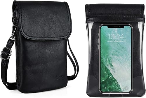 befen Genuine Leather Small Cell Phone Crossbody Bag Purses for Women Cross Body, Silver Zipper على Amazon.ae - متتبع الأسعار