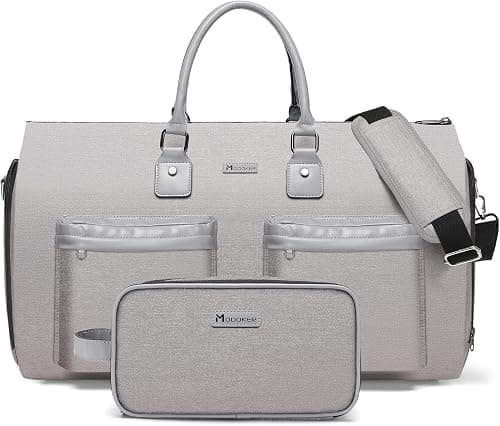 Convertible Garment Bag with Shoulder Strap, Modoker Carry on Garment Duffel Bag for Men Women - 2 in 1 Hanging Suitcase Suit Travel Bags على Amazon.ae - متتبع الأسعار